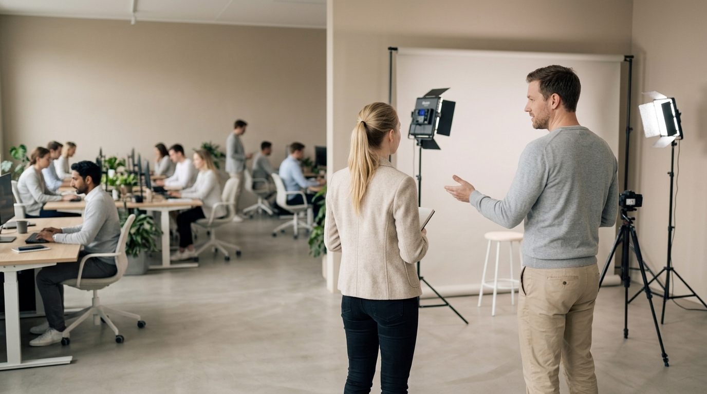 Conseil et repérage sur un tournage en entreprise