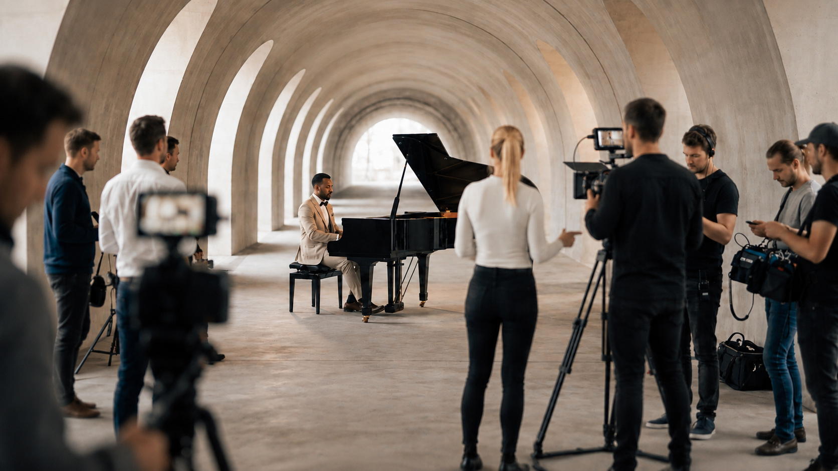 Tournage d'un clip - piano